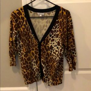 Like New Leopard Print Cardigan - Medium